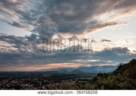 Stormy Sunset In The Italian Countryside