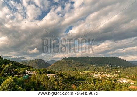 Stormy Sunset In The Italian Countryside