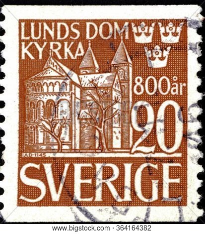 02 11 2020 Divnoe Stavropol Territory Russia The Postage Stamp Sweden 1946 The 800th Anniversary Of 