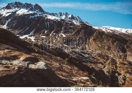 Beautiful Scenery On The Mountains And The Glacier Svartisen Landscape In Norway Scandinavian Nature