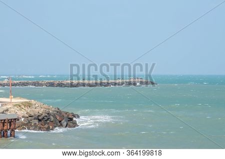 Daylight Near Vivekananda Rock Memorial At Lakshadweep Sea, Kanyakumari, India