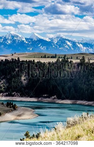 Flathead River Leading To Kerr Dam. Polson, Montana, United States