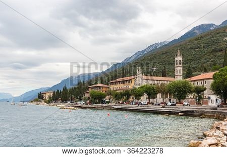 Castelletto, Italy, October 01, 2015 : Promenade Of Town Castelletto With A Chapel, Cathedral And Mo