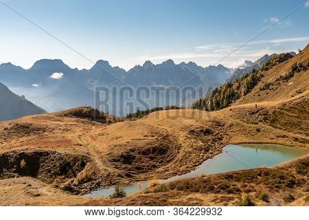 A Sunny Autumn Day In The Carnic Alps In Friuli Venezia-giulia, Italy