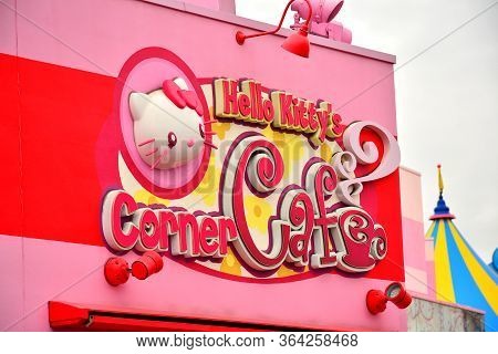 Osaka, Jp - April 7 - Hello Kitty Corner Cafe At Universal Studios Japan On April 7, 2017 In Osaka, 