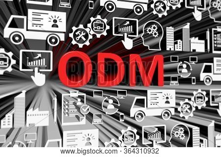 Odm Concept Blurred Background 3d Render Illustration