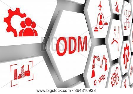 Odm Concept Cell Background 3d Render Illustration