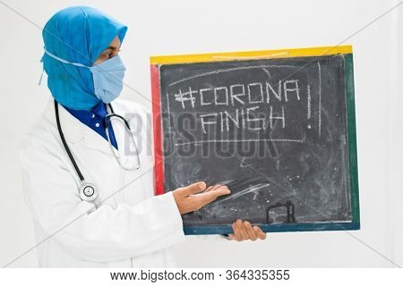 Muslim female doctor hoping for an end for corona virus