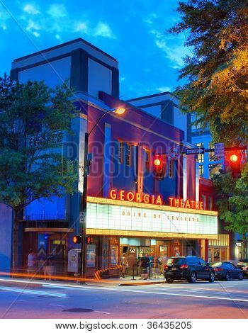 ATHENS, GEORGIA - AUGUST 23: Georgia Theatre August 23, 2012 in Athens, GA. Though the historic venue was mostly damaged by fire in 2009, it has been newly renovated with state-of-the-art facilities.