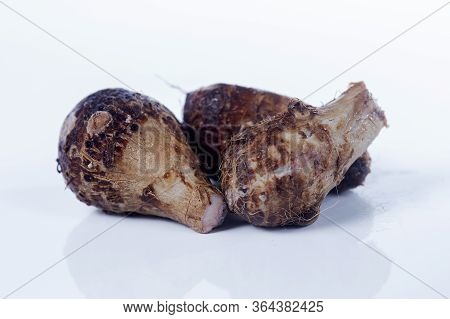 Satoimo, Sweet Taros On The White Background