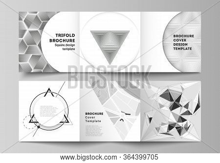 Minimal Vector Editable Layout Of Square Format Covers Design Templates For Trifold Brochure, Flyer,