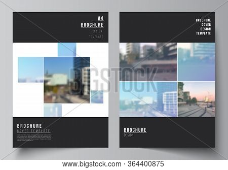 Vector Layout Of A4 Format Cover Mockups Templates For Brochure, Flyer Layout, Booklet, Cover Design