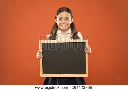 School Sales. Back To School. Happy Teachers Day. 1 September. Small Girl Demonstrate Announcement. 