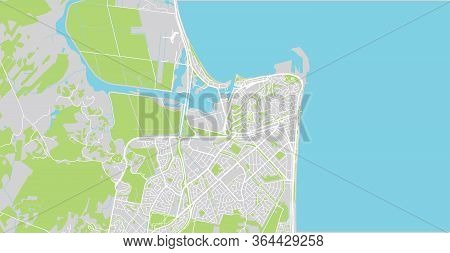 Urban Vector City Map Of Napier, New Zealand
