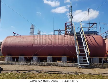 The Red Container For The Storage Of Flammable Liquids