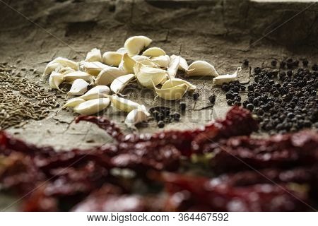 Variety Of Indian Spices, Which Is Used To Prepare Mango Pickle