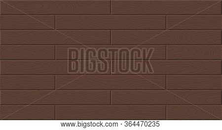 Wood Textured Seamless Pattern. Hand Drawn Wooden Boards, Dark Brown Natural Color Repeat Texture. V