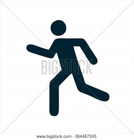 Man Walk Icon . Walking Man Vector Icon. People Walk Sign Illustration. Pedestrian Vector Sign Symbo