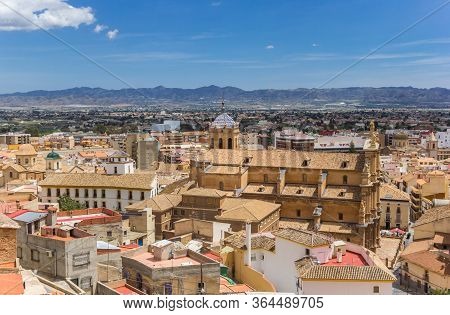 View Over Historic City Lorca And The Surrounding Mountains In Spain