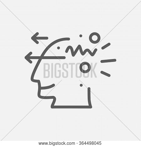 Forward Thinking Icon Line Symbol. Isolated Illustration Of Icon Sign Concept For Your Web Site Mobi