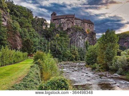 Runkelstein Castle (castel Roncolo) Is A Medieval Fortification Near The City Of Bolzano In South Ty