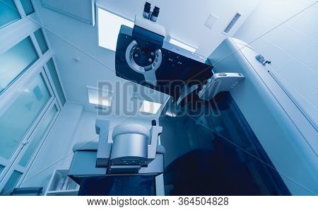 Ophthalmic Laser System In Eye Surgery Clinic. Laser Treatmnet For Myopia