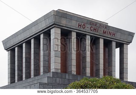 Hanoi, Vietnam - January 6: Vietnam Leader Ho Chi Minh Mausoleum On January 6, 2020 In Hanoi