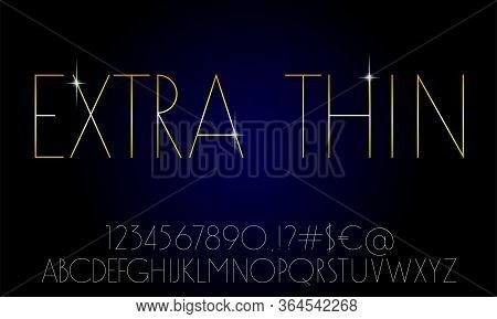 Modern Vector Font, Set Of Letters, English Alphabet. Grotesk Style, Uppercase Letters, Numbers And 