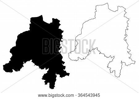 Clervaux Canton (grand Duchy Of Luxembourg, Administrative Divisions) Map Vector Illustration, Scrib