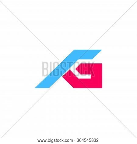 Abstract Letter Rg Simple Geometric Logo Vector