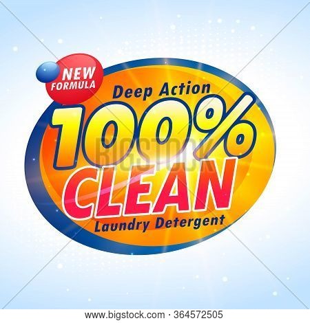 Creative Detergent Packaging Product  Vector Design Illustration Template