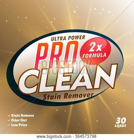Cleaning Washing Detergent Formula Packaging Design Template