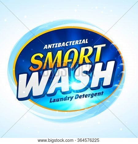 Laundry Detergent Packaging Concept Template Vector Design Illustration