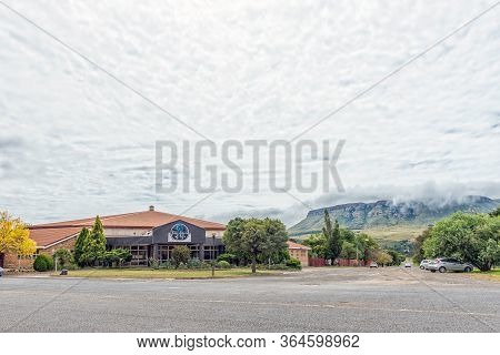 Harrismith, South Africa - March 16, 2020:  A Street Scene, With The Fountain Of Life Church, In Har