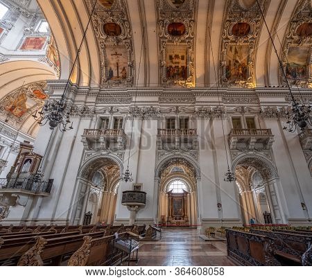 Feb 4, 2020 - Salzburg, Austria: Ultrawide Upward View Of Marble