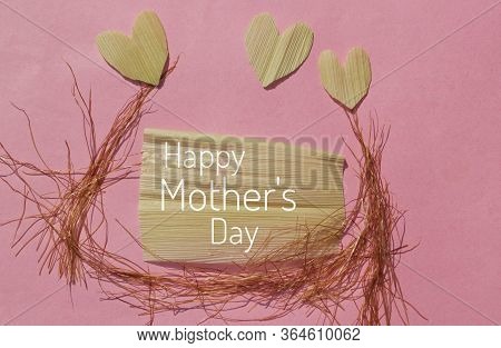 Happy Mothers Day Wishing Creative Photo With Corn Or Maize Husk