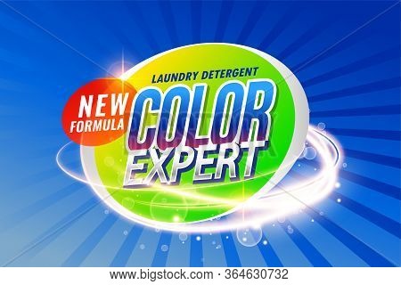 Laundry Detergent Color Expert Packaging Concept Template