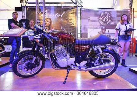 Pasig, Ph - March 9 - bristol Br 400i Motorcycle At Ride Ph Motorcycle Show On March 9, 2019 In Pasi