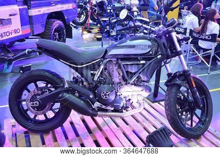 Pasig, Ph - March 9 - ducati Scrambler Motorcycle At Ride Ph Motorcycle Show On March 9, 2019 In Pas
