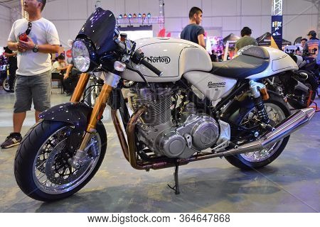 Pasig, Ph - March 9 - norton Commando 961 Cafe Racer Motorcycle At Ride Ph Motorcycle Show On March 