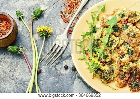 Deep Frying Dandelion
