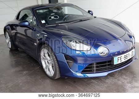 Bordeaux , Aquitaine / France - 10 17 2019 : Alpine A110 Sports Car Luxury Dream By Renault