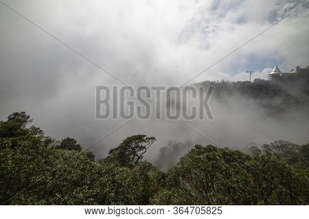 Da Nang, Vietnam - 16january 2020: Cable Car To Ba Na Hills Mountain Resort Sunworld, Touristic Comp