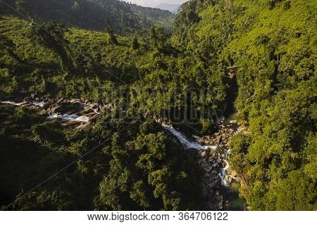 Da Nang, Vietnam - 16January 2020: Cable Car To Ba Na Hills Mountain Resort Sunworld, Touristic Comp