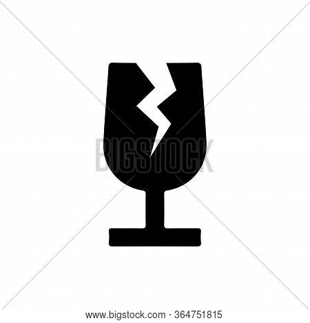 Fragile Icon Flat Vector Template Design Trendy