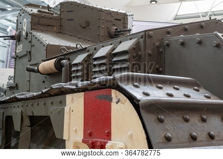 Bovington.dorset.united Kingdom.february 9th 2020.a Mark A Whippet Tank From The First World War Is 