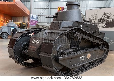 Bovington.dorset.united Kingdom.february 9th 2020.a Renault Ft17 Tank Is On Display At The Tank Muse
