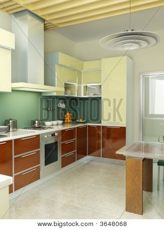 moderne Küche Interieur