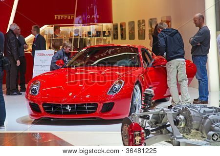 Genf - 8. März: Der Ferrari 599 GTB Fiorano auf der 81. internationalen Autosalon Palexpo-Genf auf