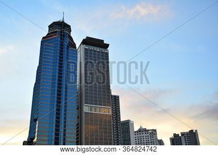 Pasig, Ph - Nov 17 - Unionbank And Marco Polo Building Facades On November 17, 2018 In Pasig, Philip